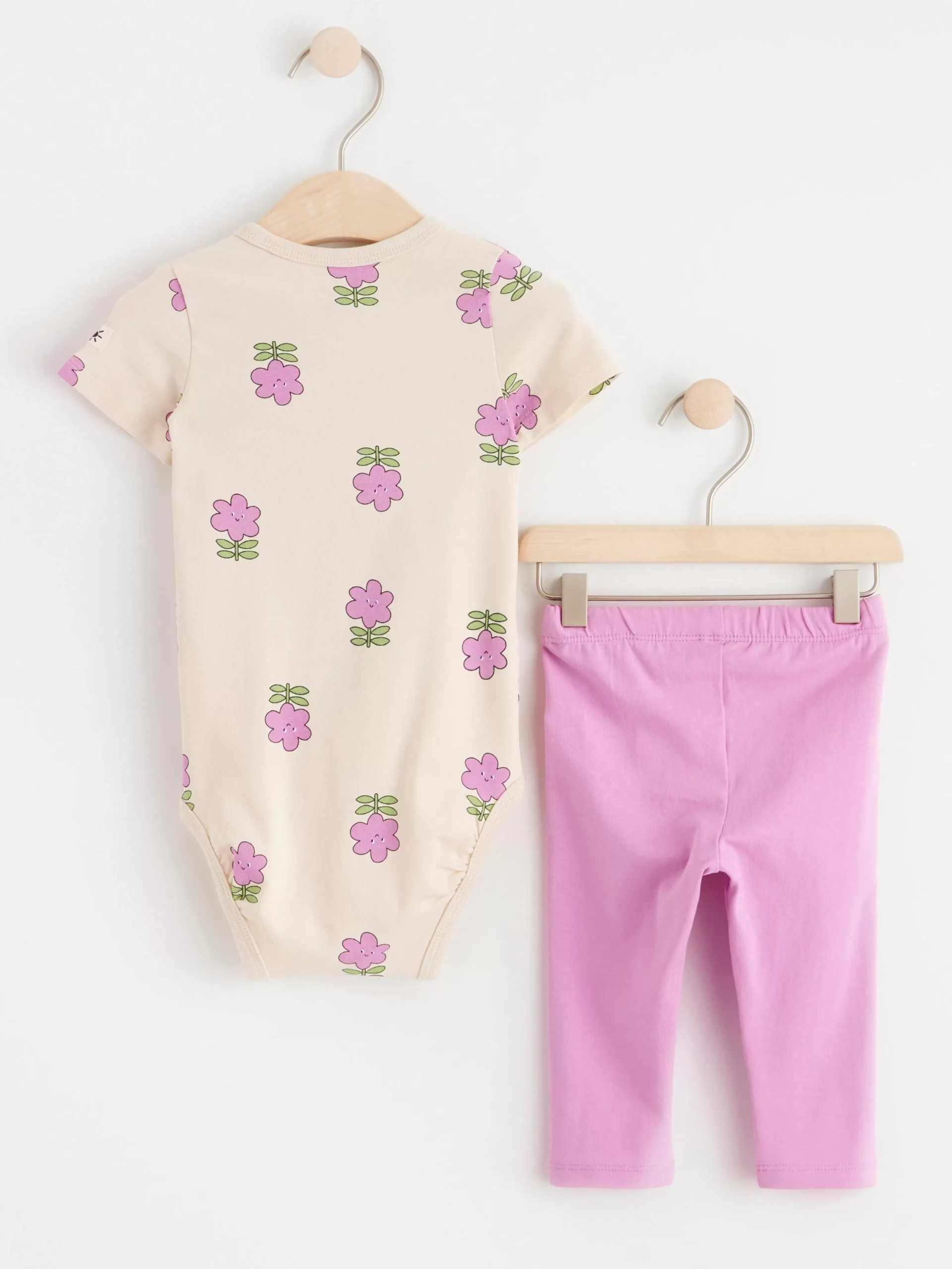 Set>Lindex Set Med Langarmad Body Och Leggings Light Lilac