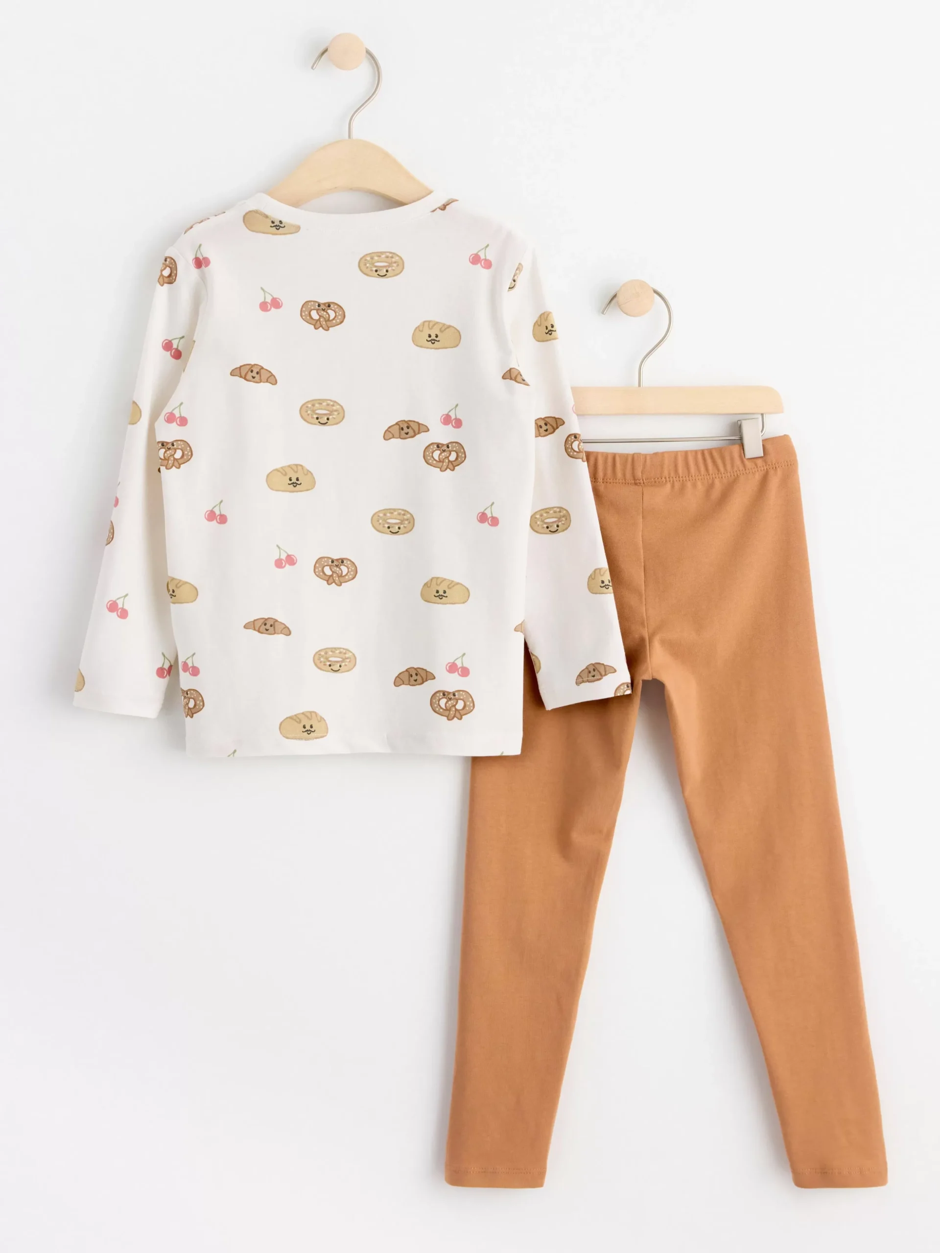 Set>Lindex Set Med Langarmad Topp Och Leggings Light Dusty White