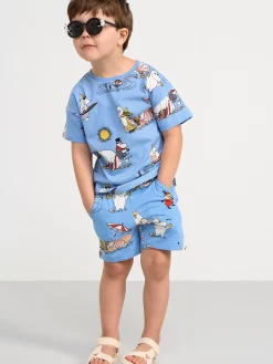 Toppar & T-Shirts>Lindex Set Med Mumin Lt Dusty Blue