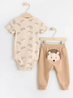 Set>Lindex Set Med Omlottbody Och Byxa Light Beige