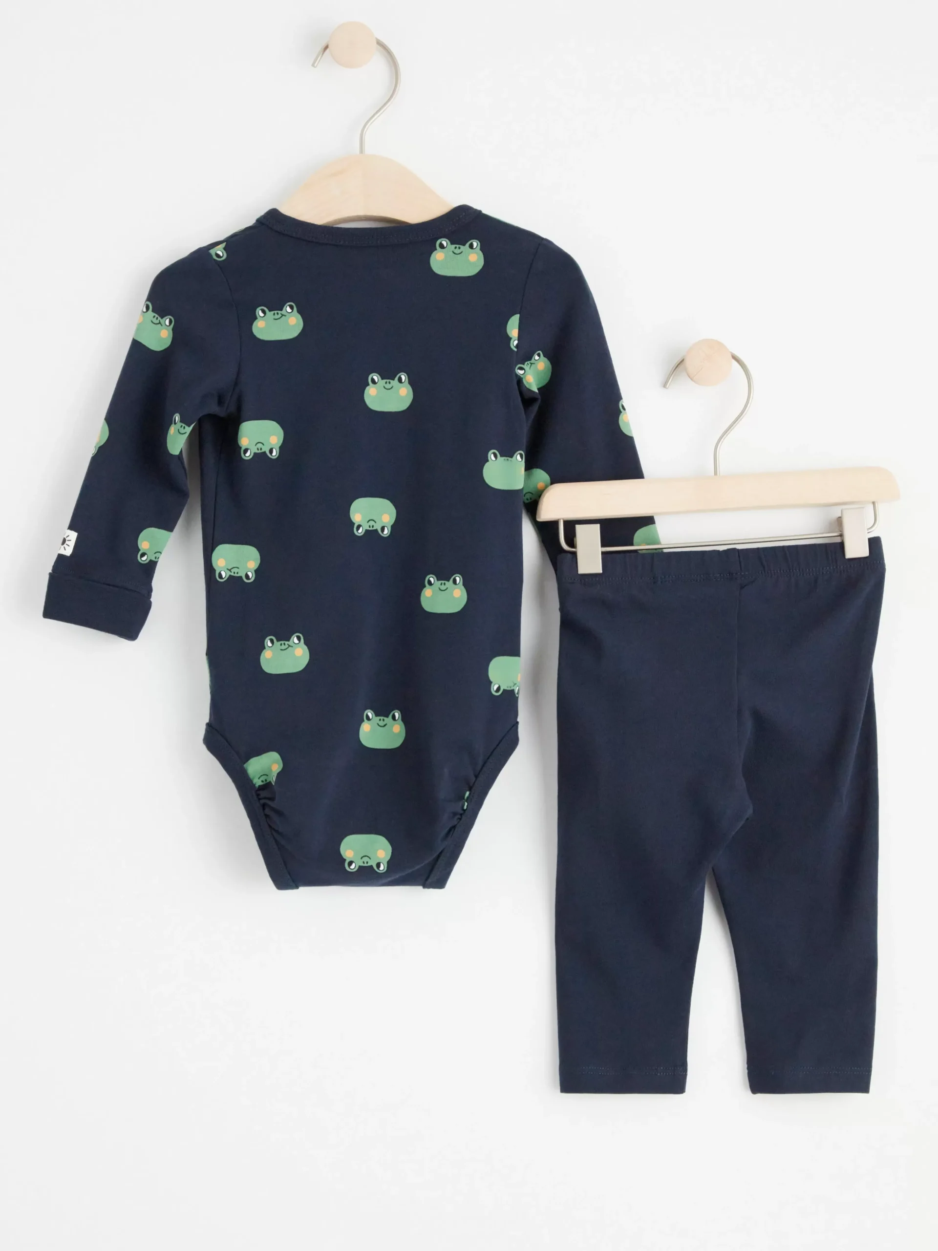 Set>Lindex Set Med Omlottbody Och Leggings Dark Navy
