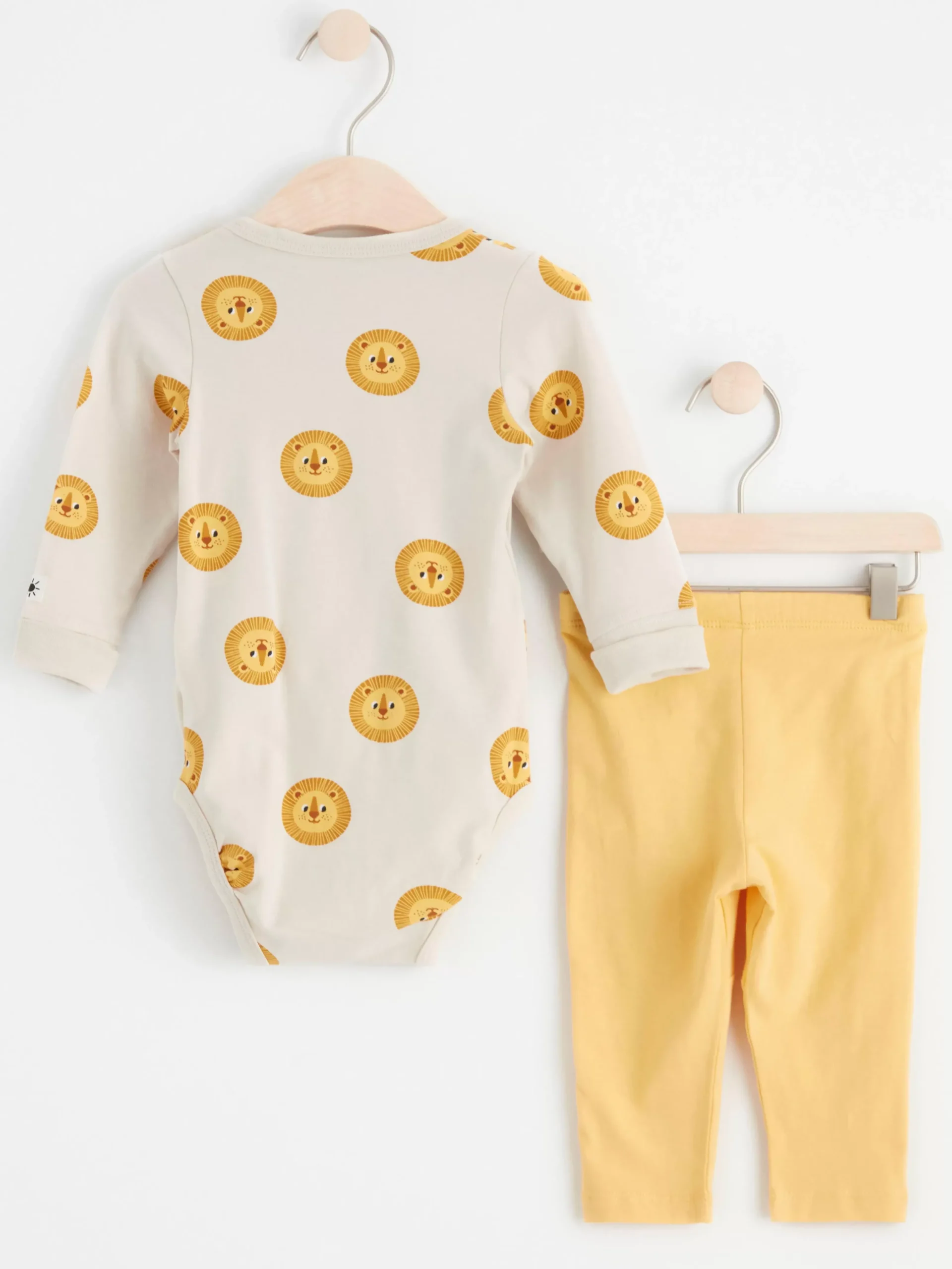 Set>Lindex Set Med Omlottbody Och Leggings Light Beige