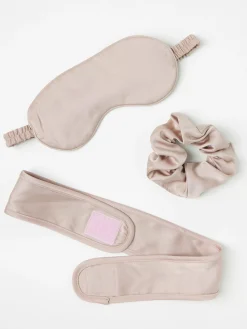 Nattplagg>Lindex Set Med Sovmask, Scrunchie Och Pannband Light Dusty Pink