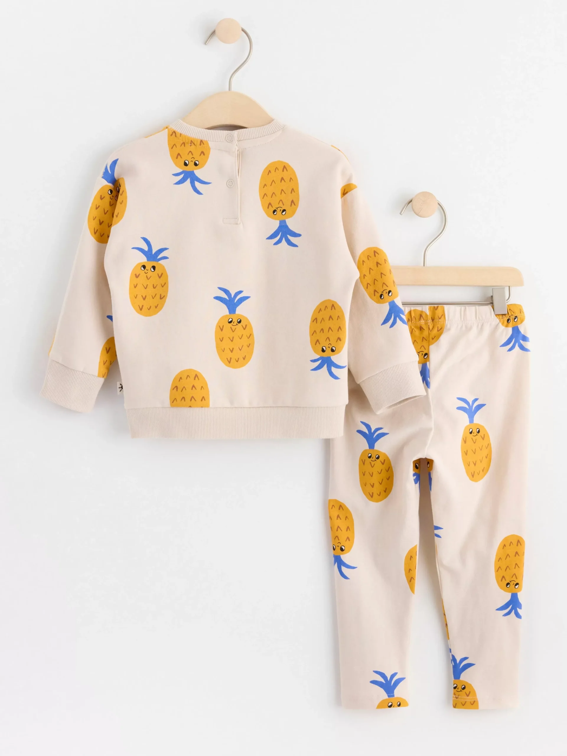 Set>Lindex Set Med Sweatshirt Och Leggings Med Ananaser Light Beige