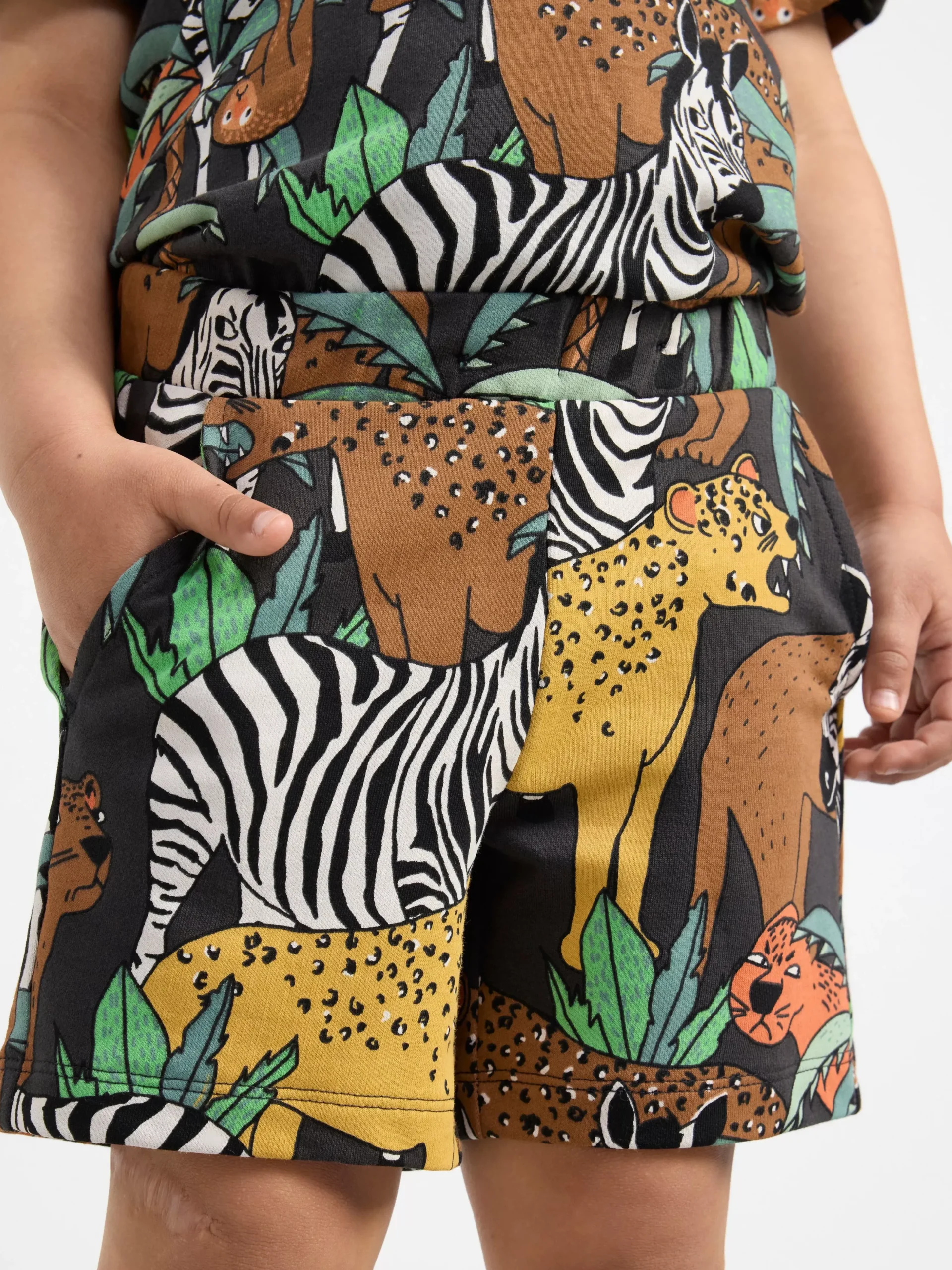 Toppar & T-Shirts>Lindex Set Med T-Shirt Och Shorts Offblack