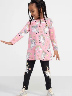 Byxor & Leggings>Lindex Set Med Tunika Och Leggings Pink
