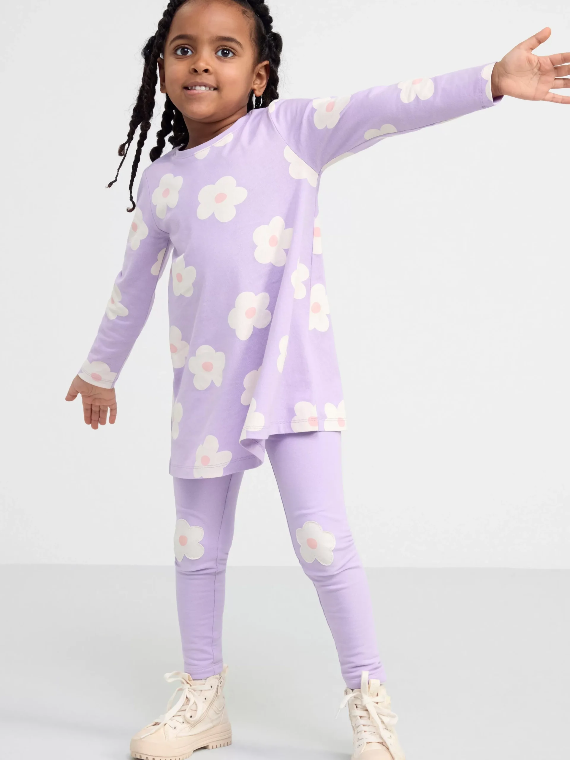 Byxor & Leggings>Lindex Set Med Tunika Och Leggings Light Lilac