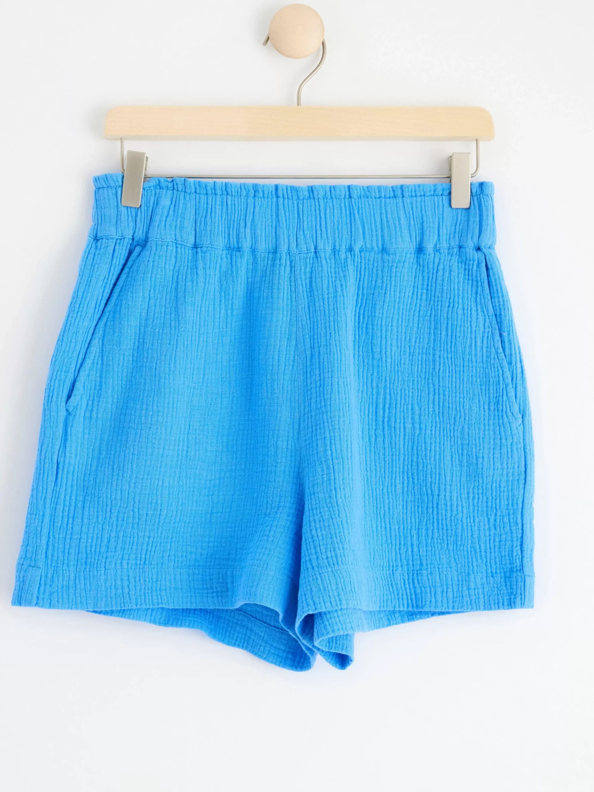 Shorts & Cykelbyxor>Lindex Shorts I Bomullsvav Light Dusty Blue