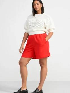 Shorts & Cykelbyxor>Lindex Shorts I Linneblandning Strong Red