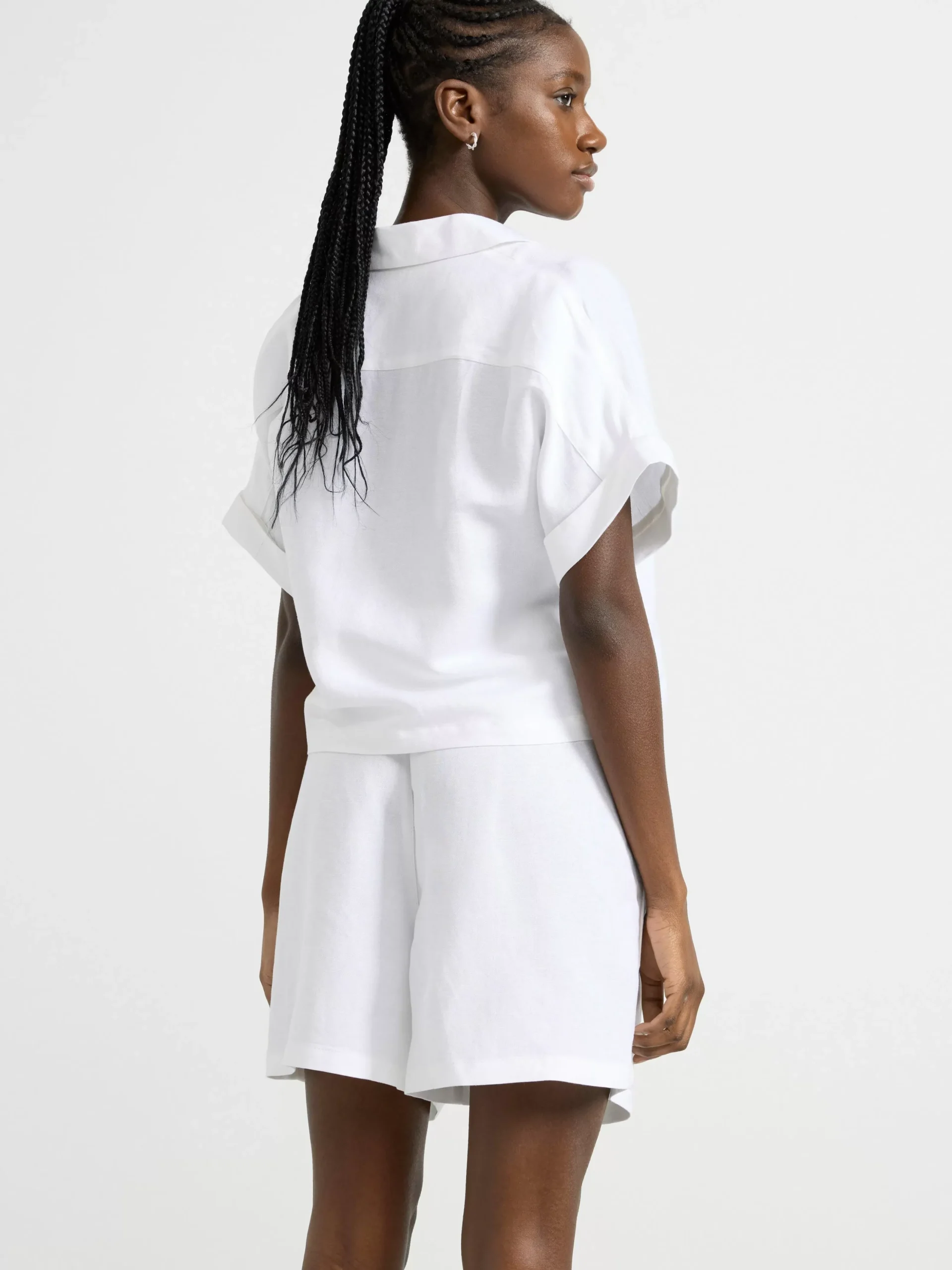 Shorts & Cykelbyxor>Lindex Shorts I Linneblandning White