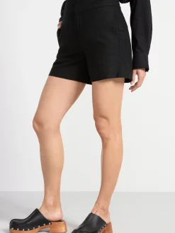 Shorts & Cykelbyxor>Lindex Shorts I Linneblandning Black