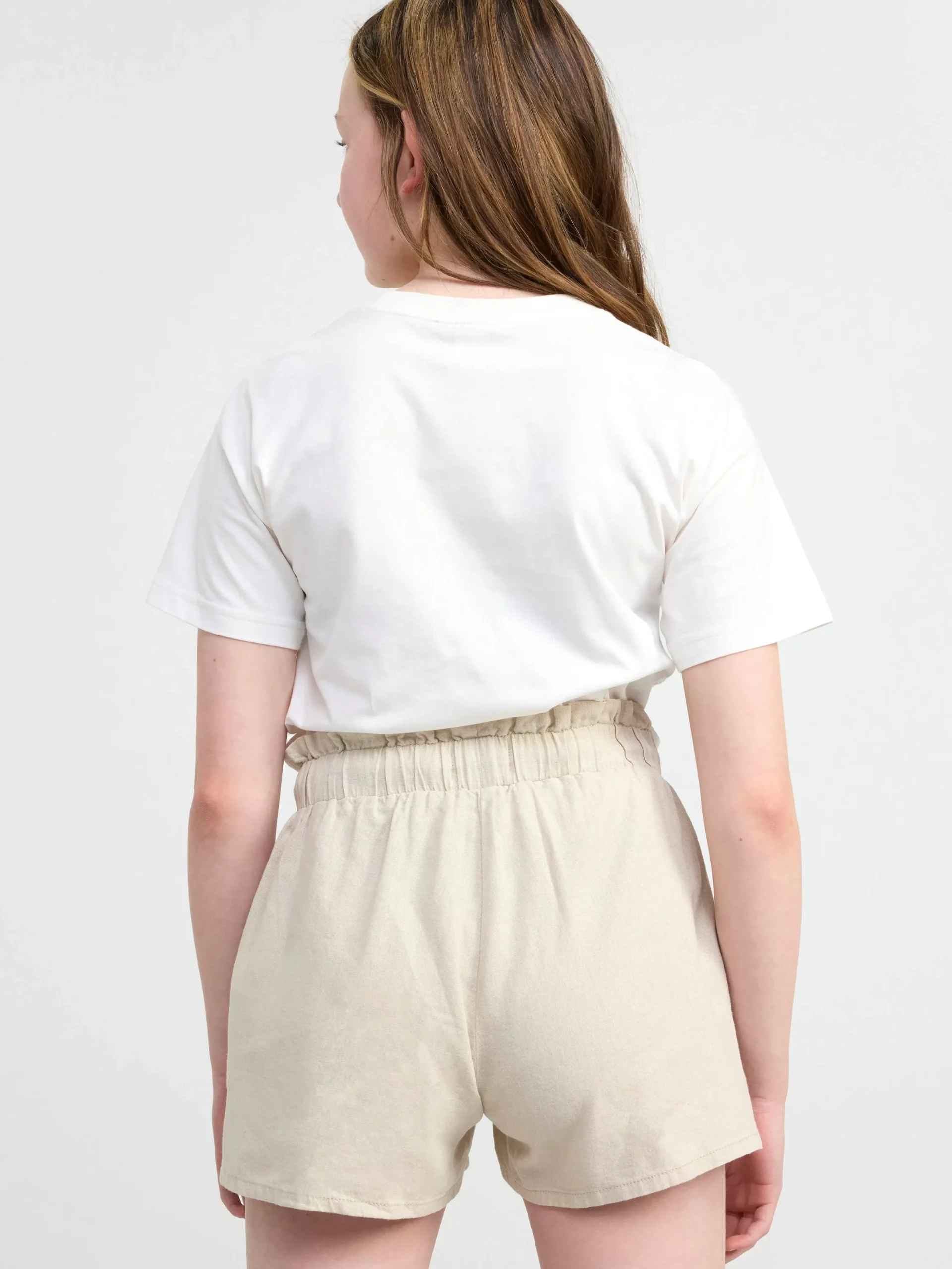 Byxor & Leggings>Lindex Shorts I Linneblandning Light Beige