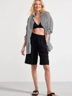 Shorts & Cykelbyxor>Lindex Shorts Med Hog Midja Black
