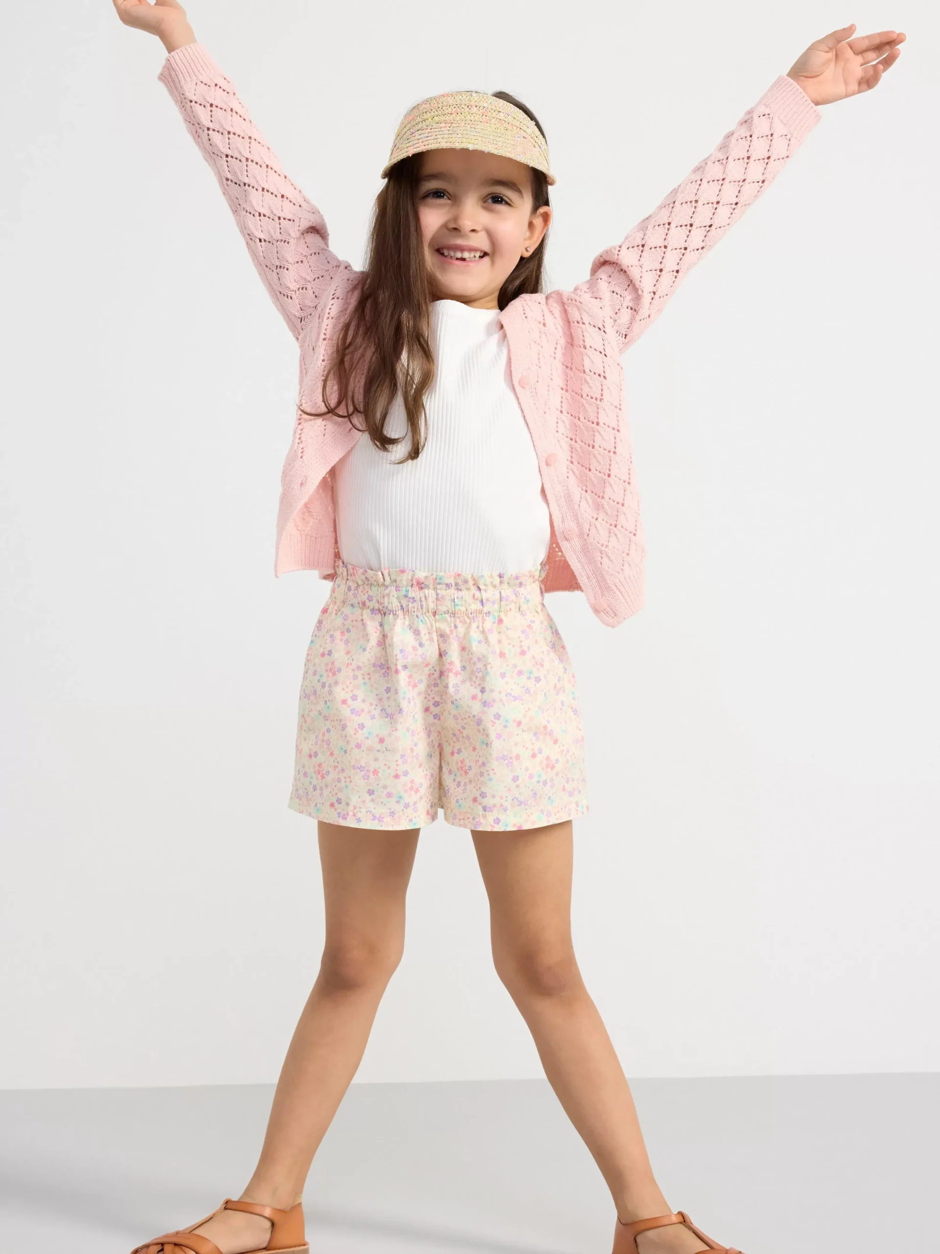 Byxor & Leggings>Lindex Shorts Med Hog Midja, Avsmalnade Ben Och Midja I Paperbag-Stil Sky Lilac