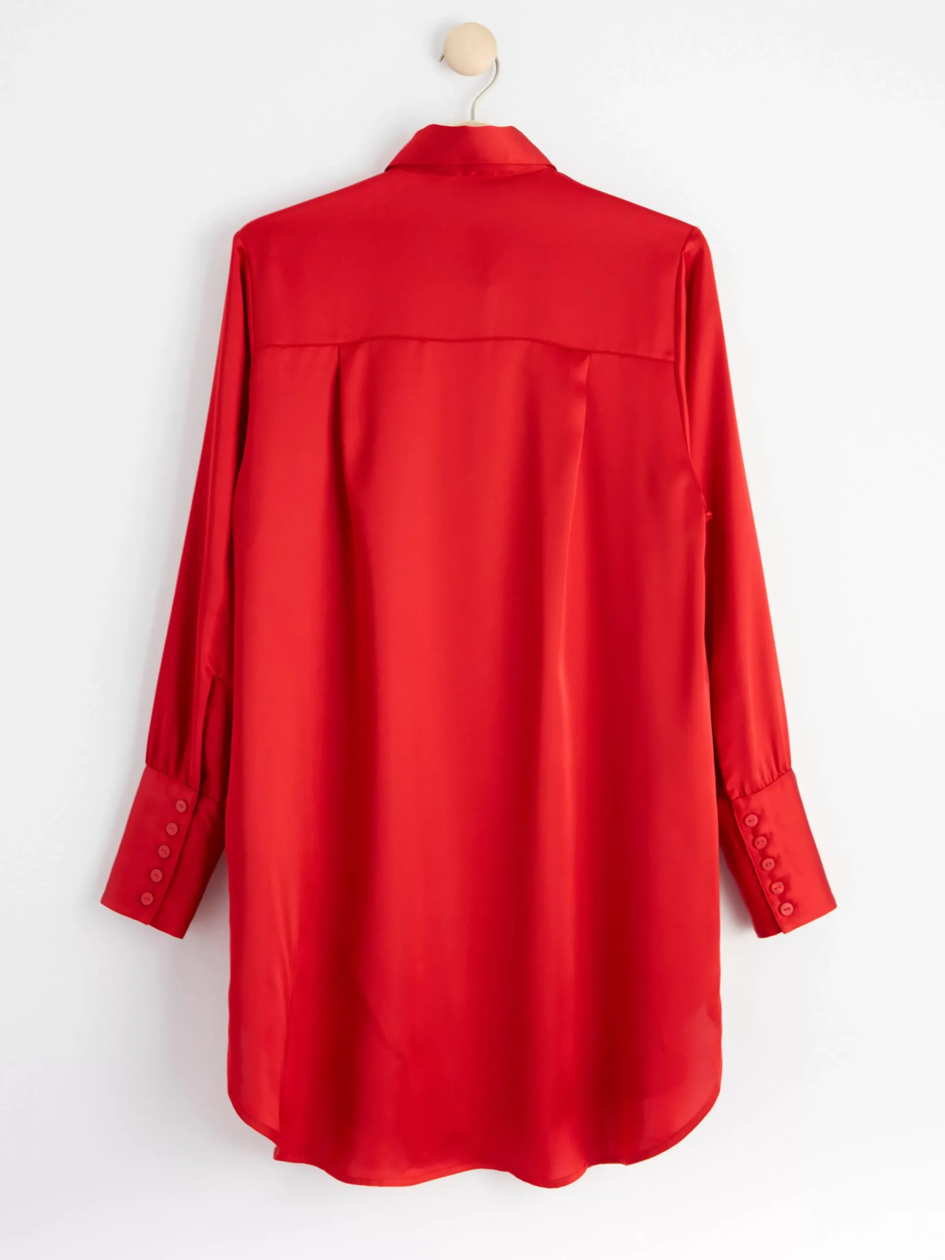 Blusar & Skjortor>Lindex Skjorta I Satin Dark Red