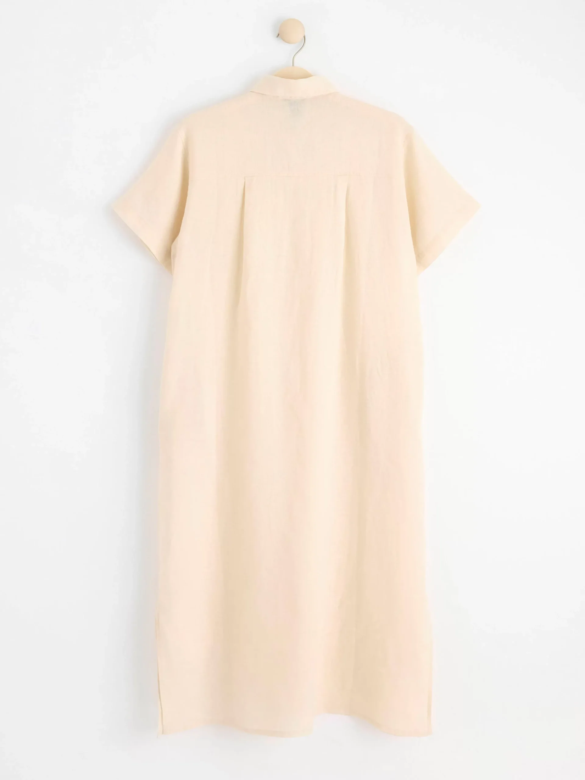 Klänningar>Lindex Skjortklanning I Linne Light Beige