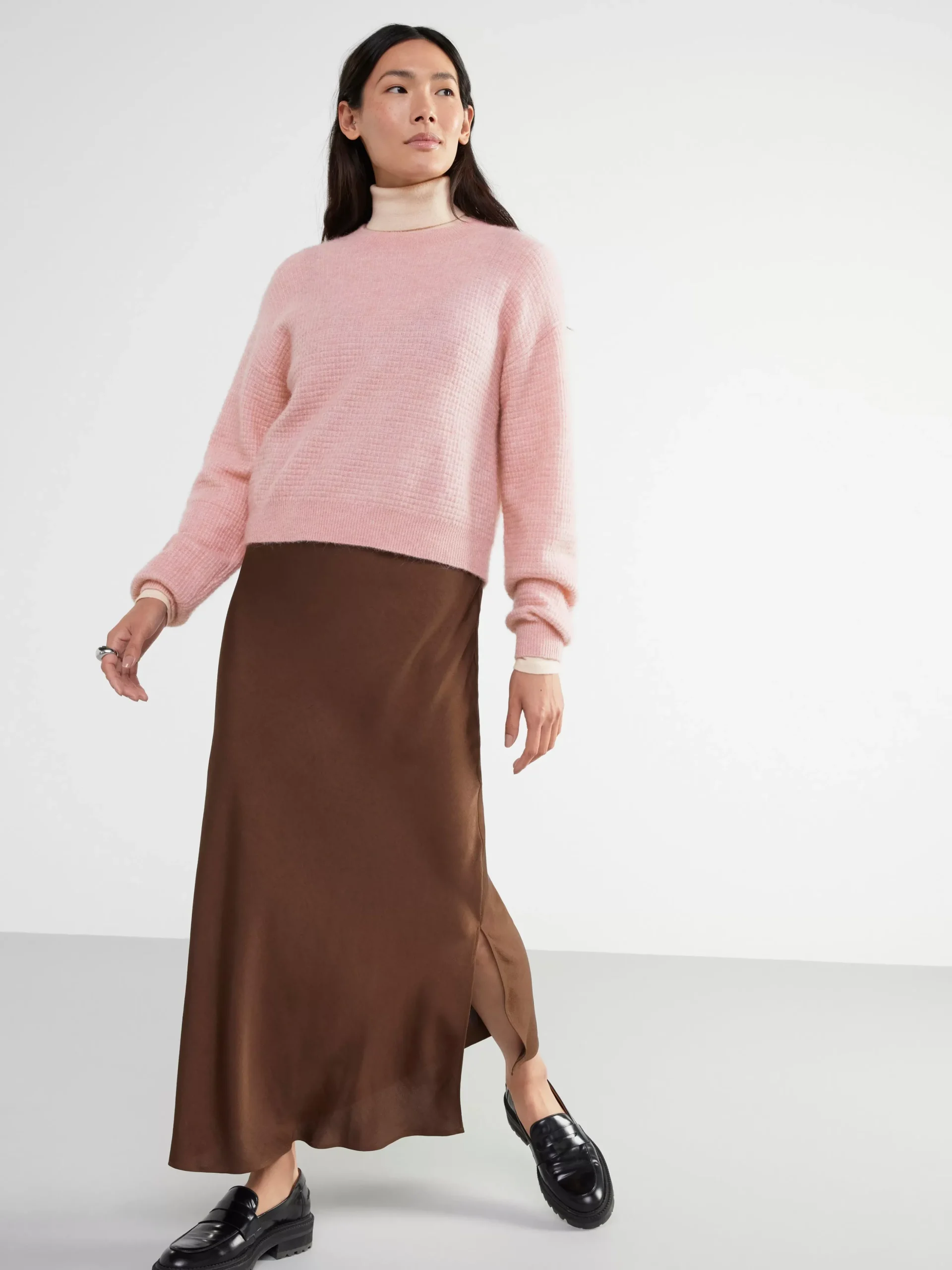 Klänningar>Lindex Slipklanning I Satin Dark Brown