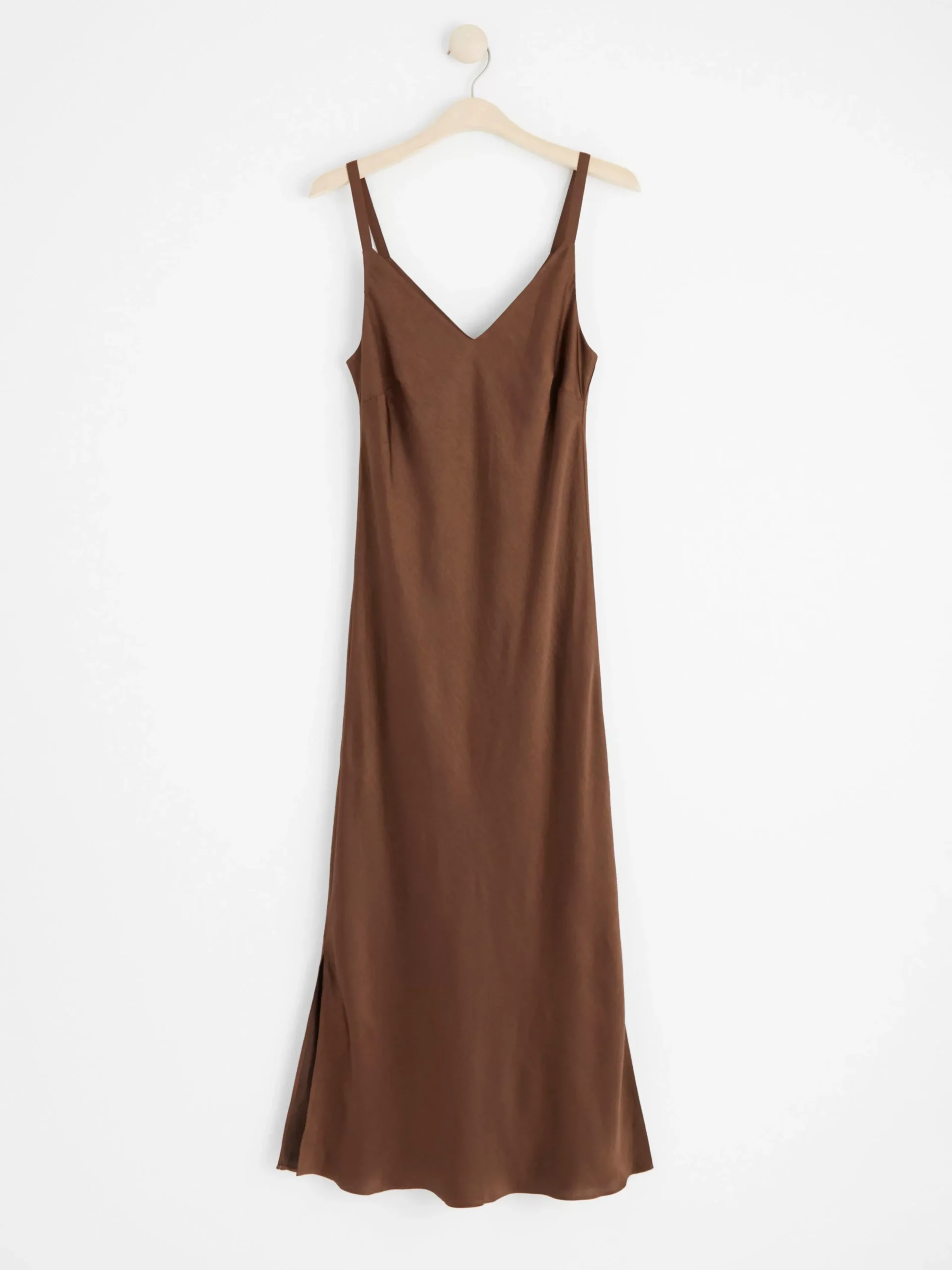 Klänningar>Lindex Slipklanning I Satin Dark Brown