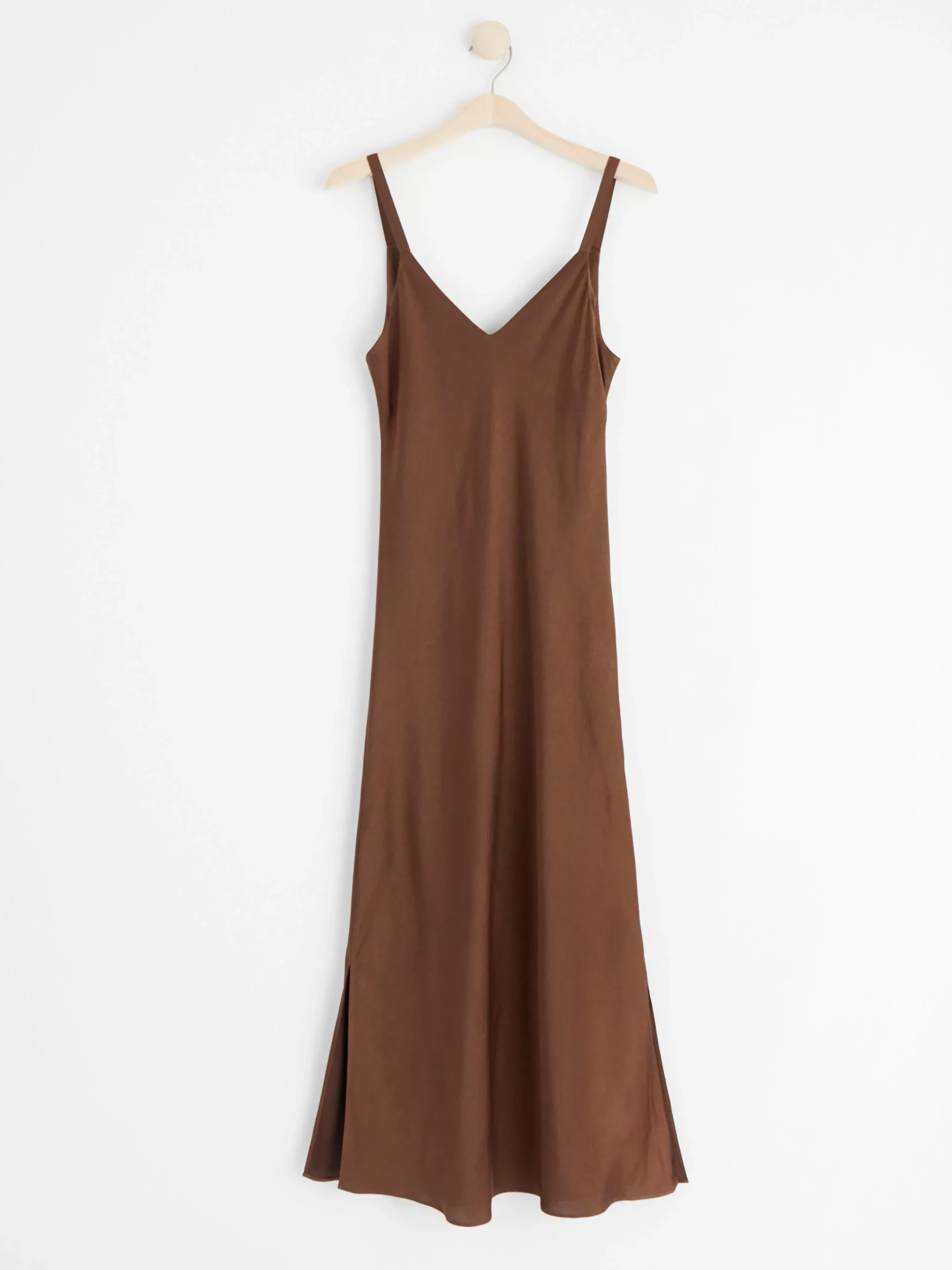 Klänningar>Lindex Slipklanning I Satin Dark Brown