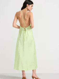Klänningar>Lindex Slipklanning I Satin Light Green
