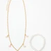 Accessoarer>Lindex Smyckeset Med Fjarilar Gold