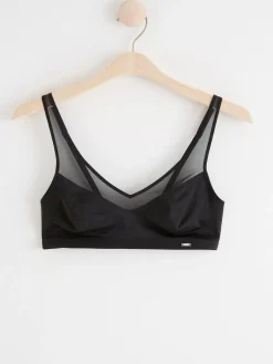 Bh>Lindex Soft Bh Med Mesh Black