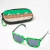 Accessoarer>Lindex Solglasogon Med Pixlar Och Matchande Fodral Green