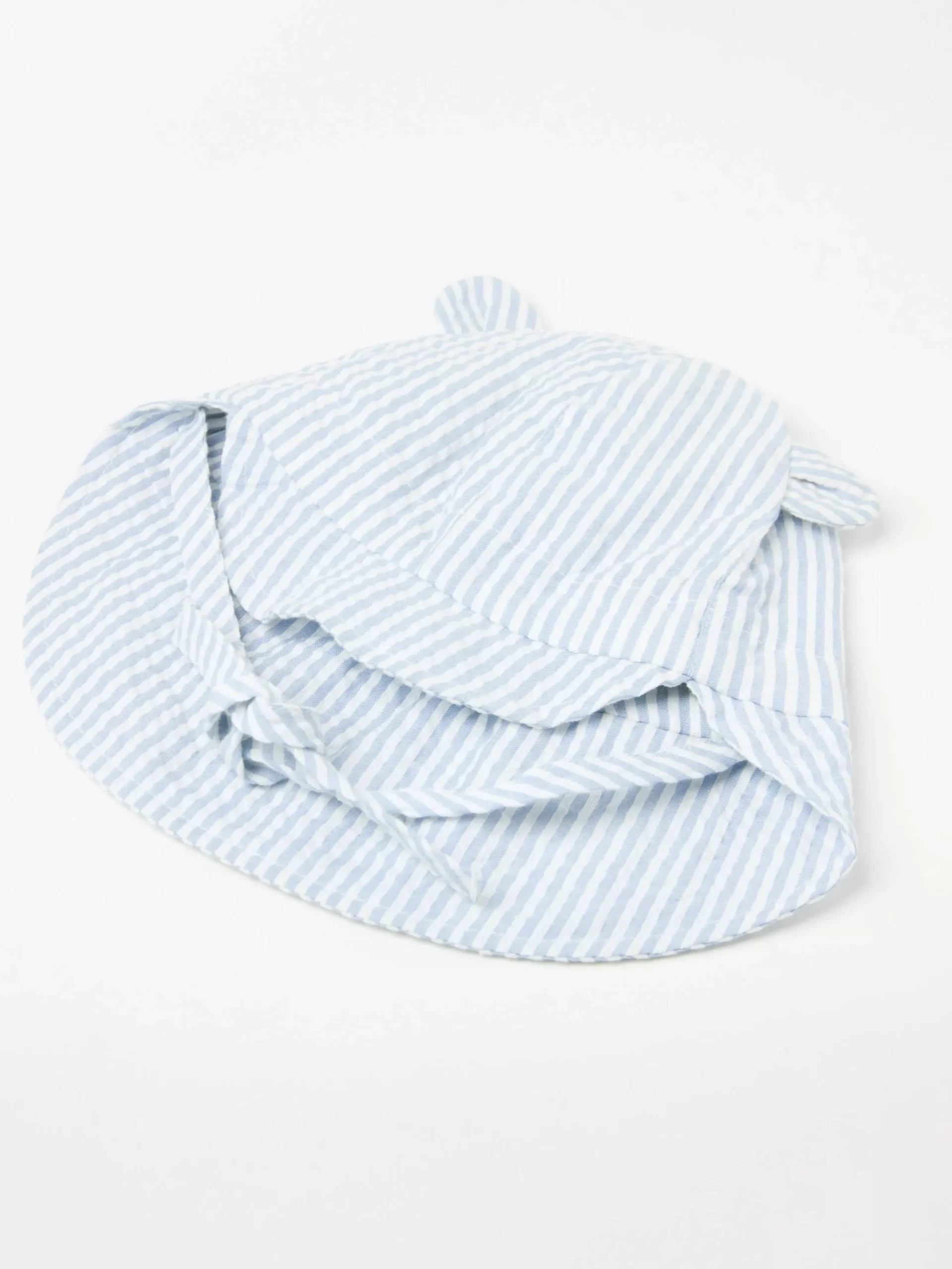 Nyfodd>Lindex Solhatt Med Knytband Light Dusty Blue
