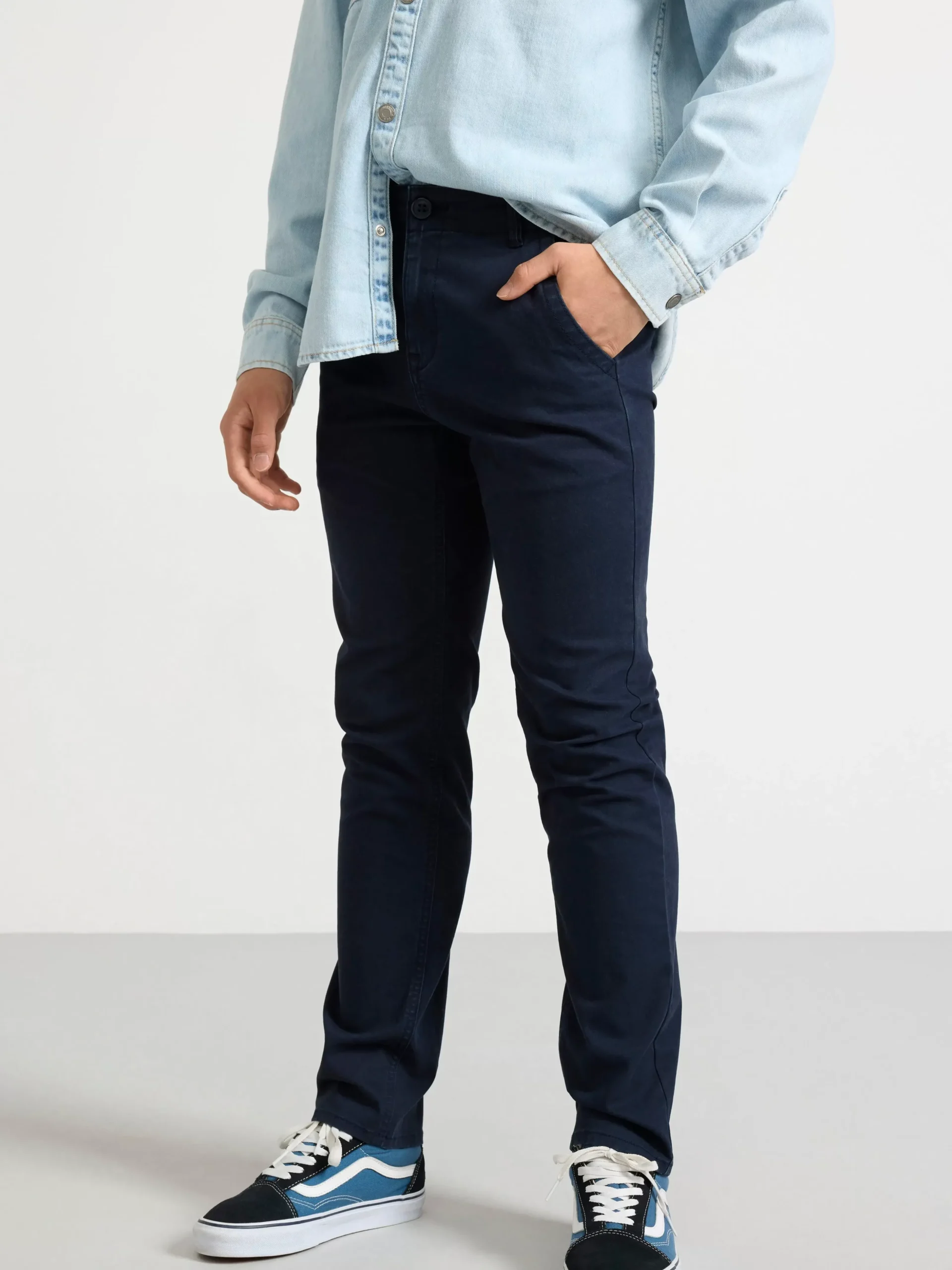 Byxor & Leggings>Lindex Staffan Raka Chinos Med Normalhog Midja Dark Navy