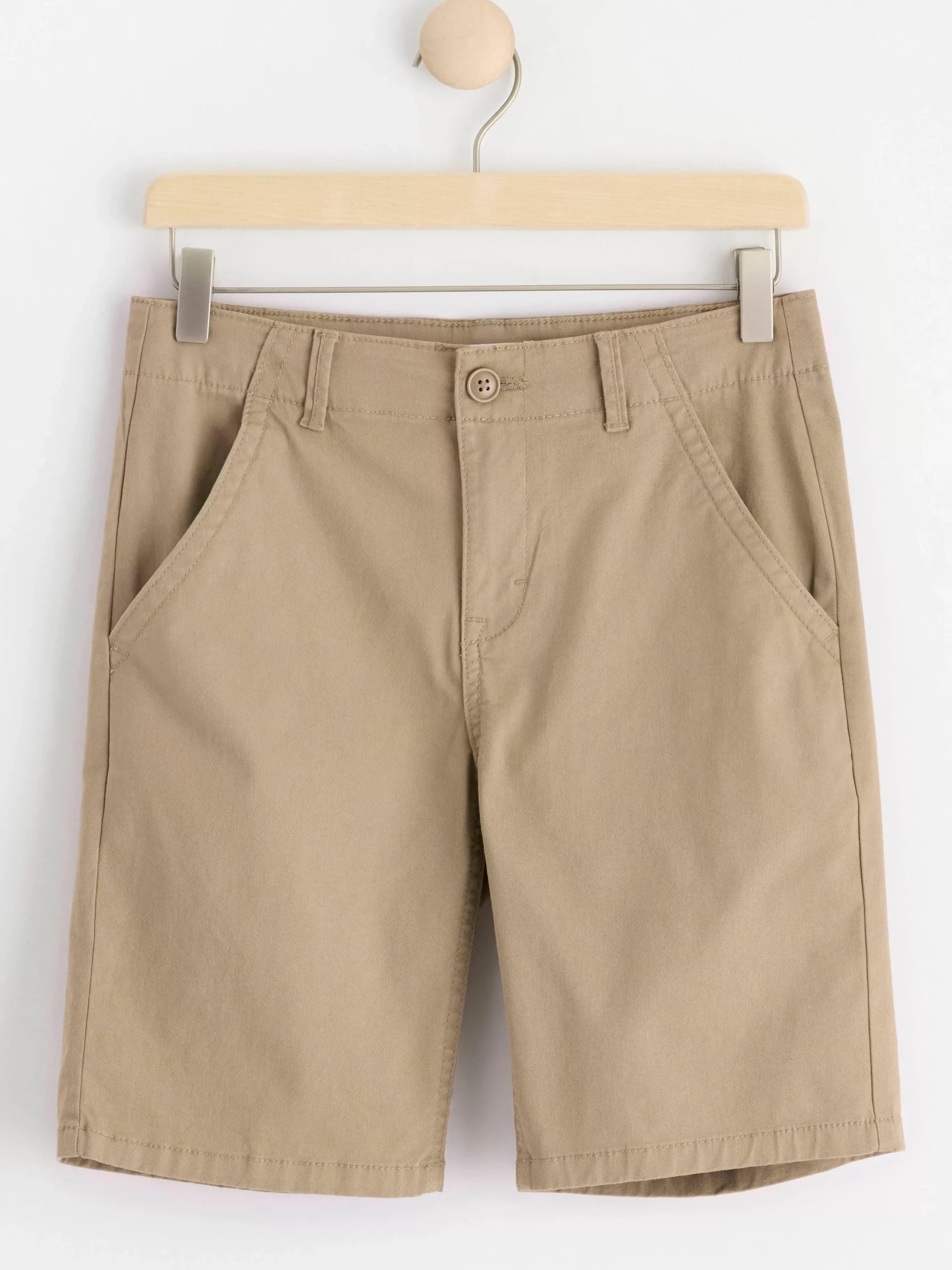 Byxor & Leggings>Lindex Staffan Raka Chinosshorts Med Normalhog Midja Light Khaki