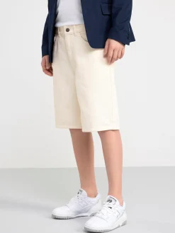 Byxor & Leggings>Lindex Staffan Raka Shorts Med Normalhog Midja White