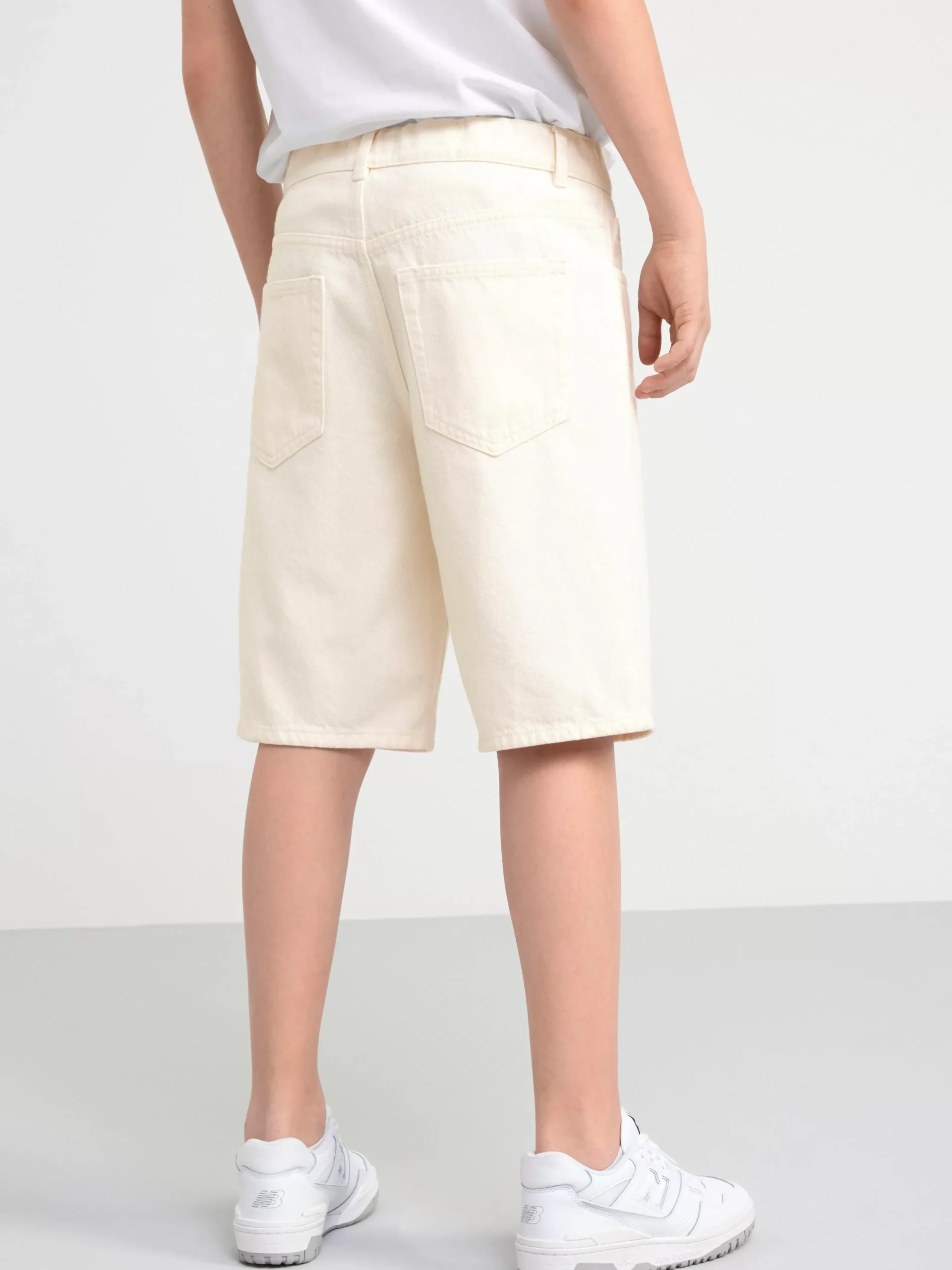 Byxor & Leggings>Lindex Staffan Raka Shorts Med Normalhog Midja White