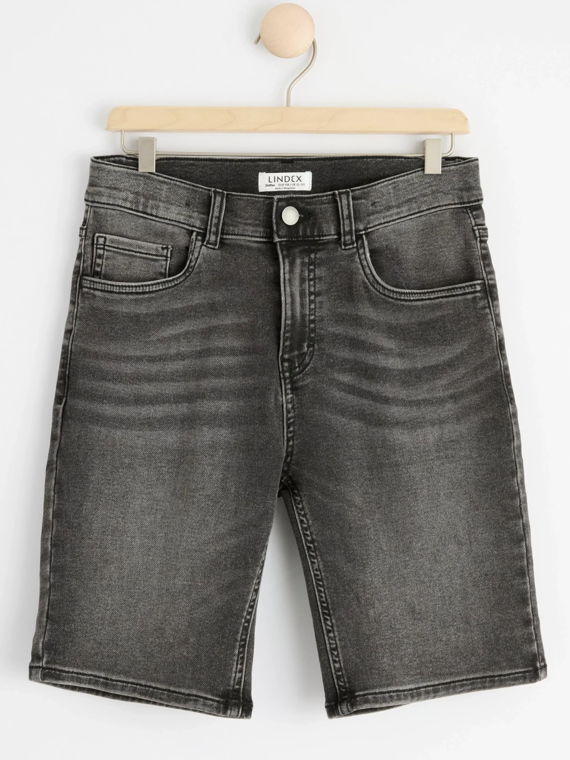 Byxor & Leggings>Lindex Stafffan Superstretchiga Shorts Med Rakt Ben Och Normalhog Midja Black