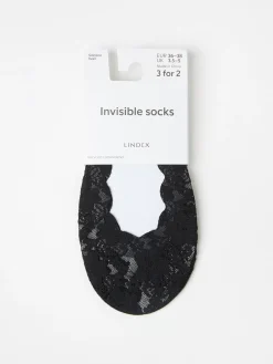 Strumpor>Lindex Steps I Spets Black