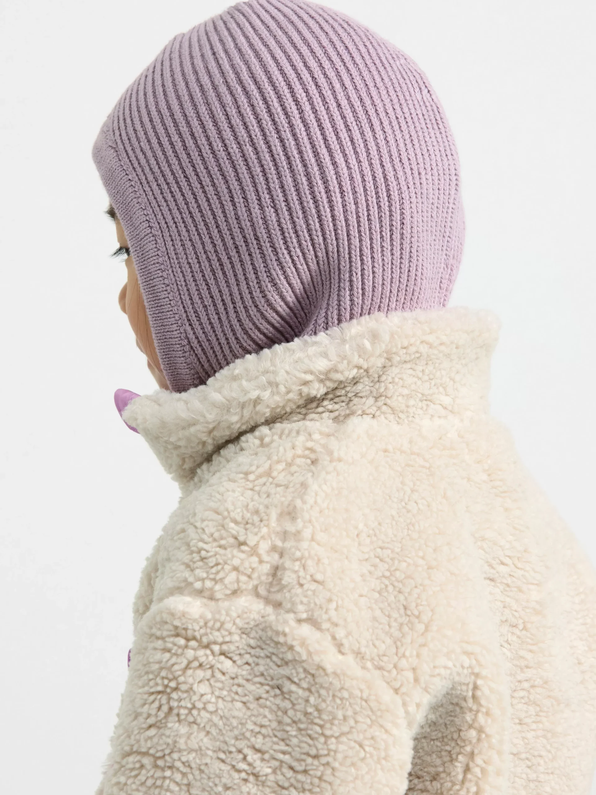 Accessoarer>Lindex Stickad Balaclava Light Dusty Lilac