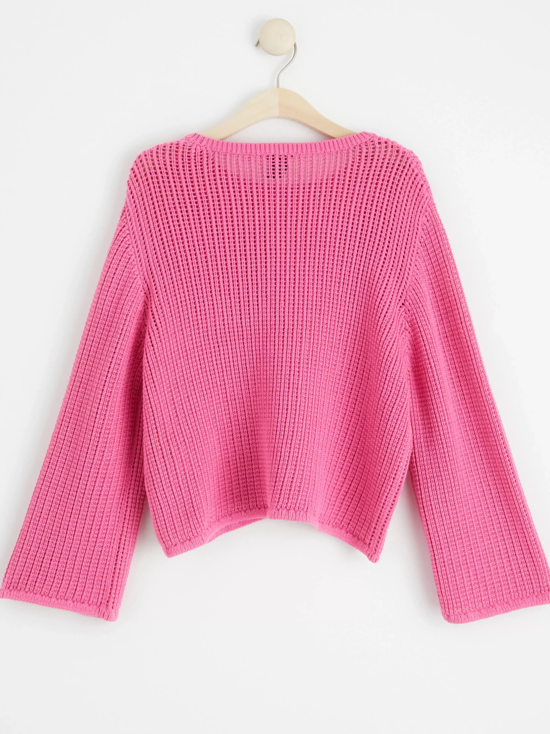 Tröjor & Cardigans>Lindex Stickad Bomullstroja Pink