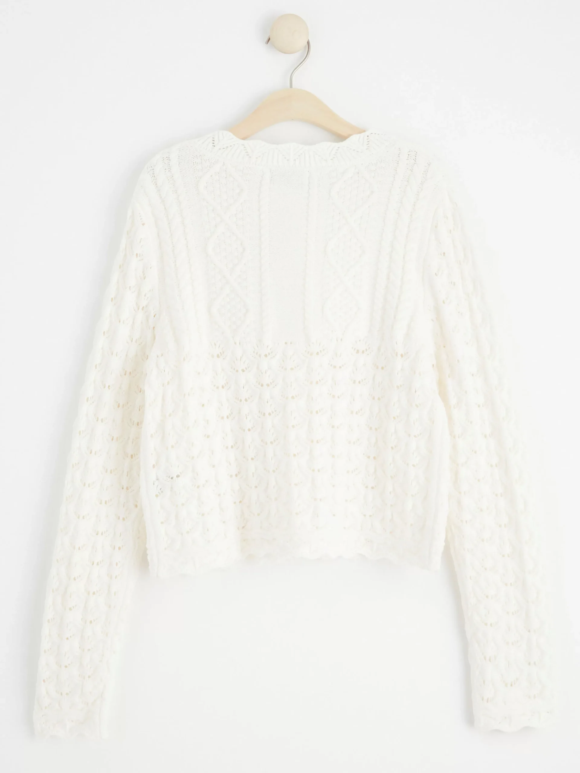 Tröjor & Cardigans>Lindex Stickad Cardigan Off White