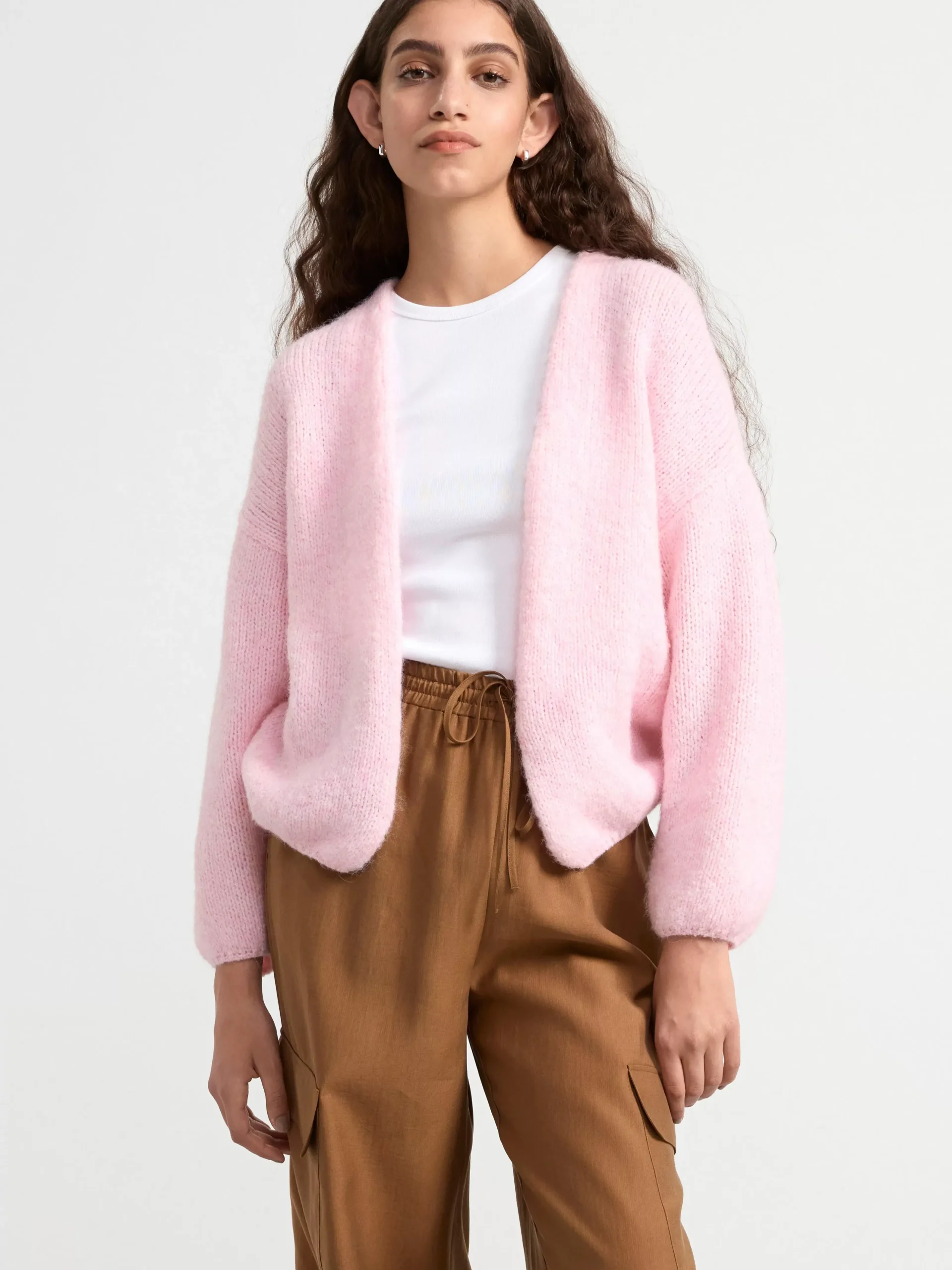 Tröjor & Cardigans>Lindex Stickad Cardigan Pink