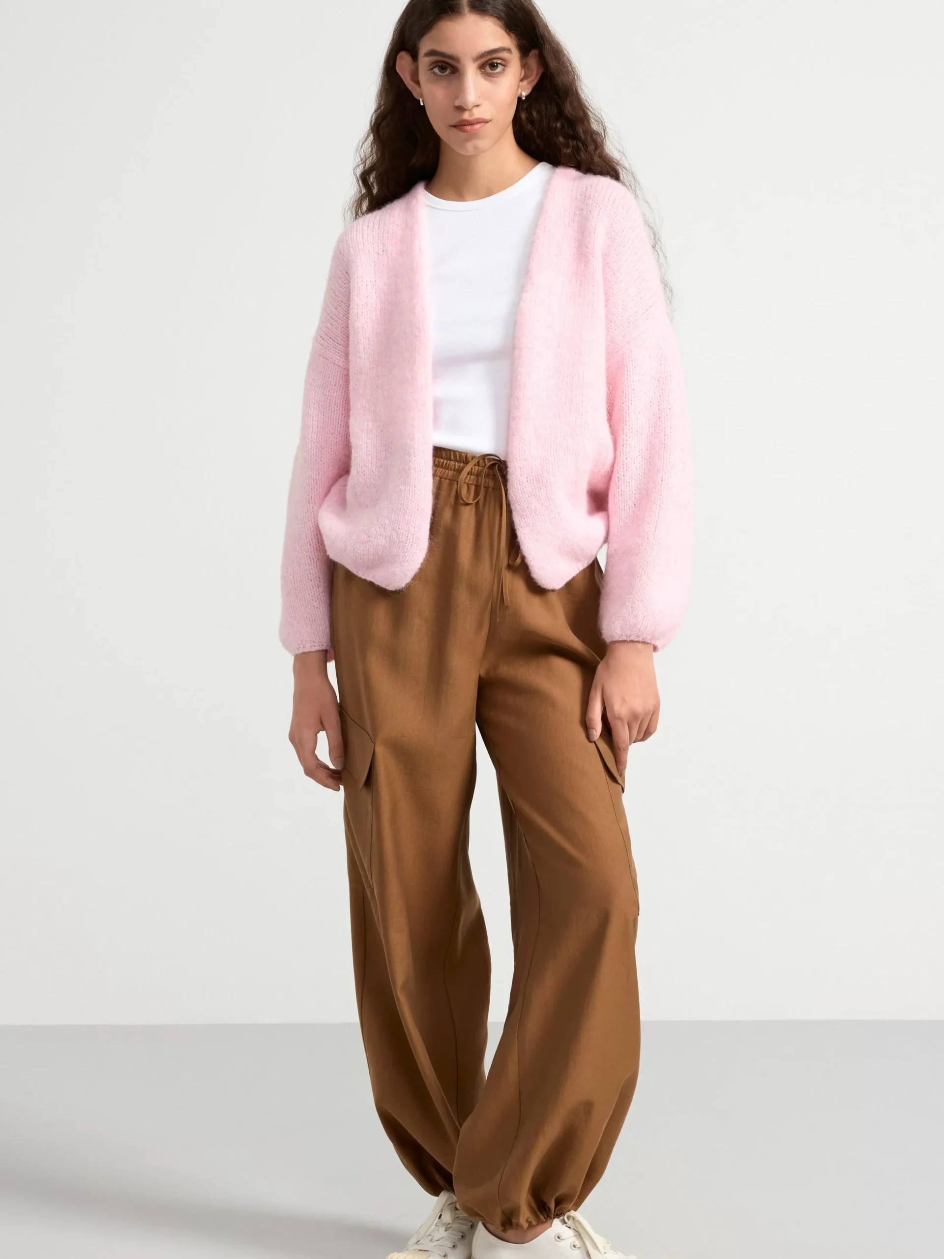 Tröjor & Cardigans>Lindex Stickad Cardigan Pink