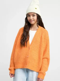 Tröjor & Cardigans>Lindex Stickad Cardigan Light Orange