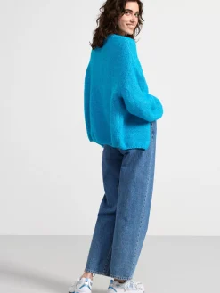 Tröjor & Cardigans>Lindex Stickad Cardigan Turqoise