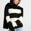 Accessoarer>Lindex Stickad Halsduk Med Huva Black