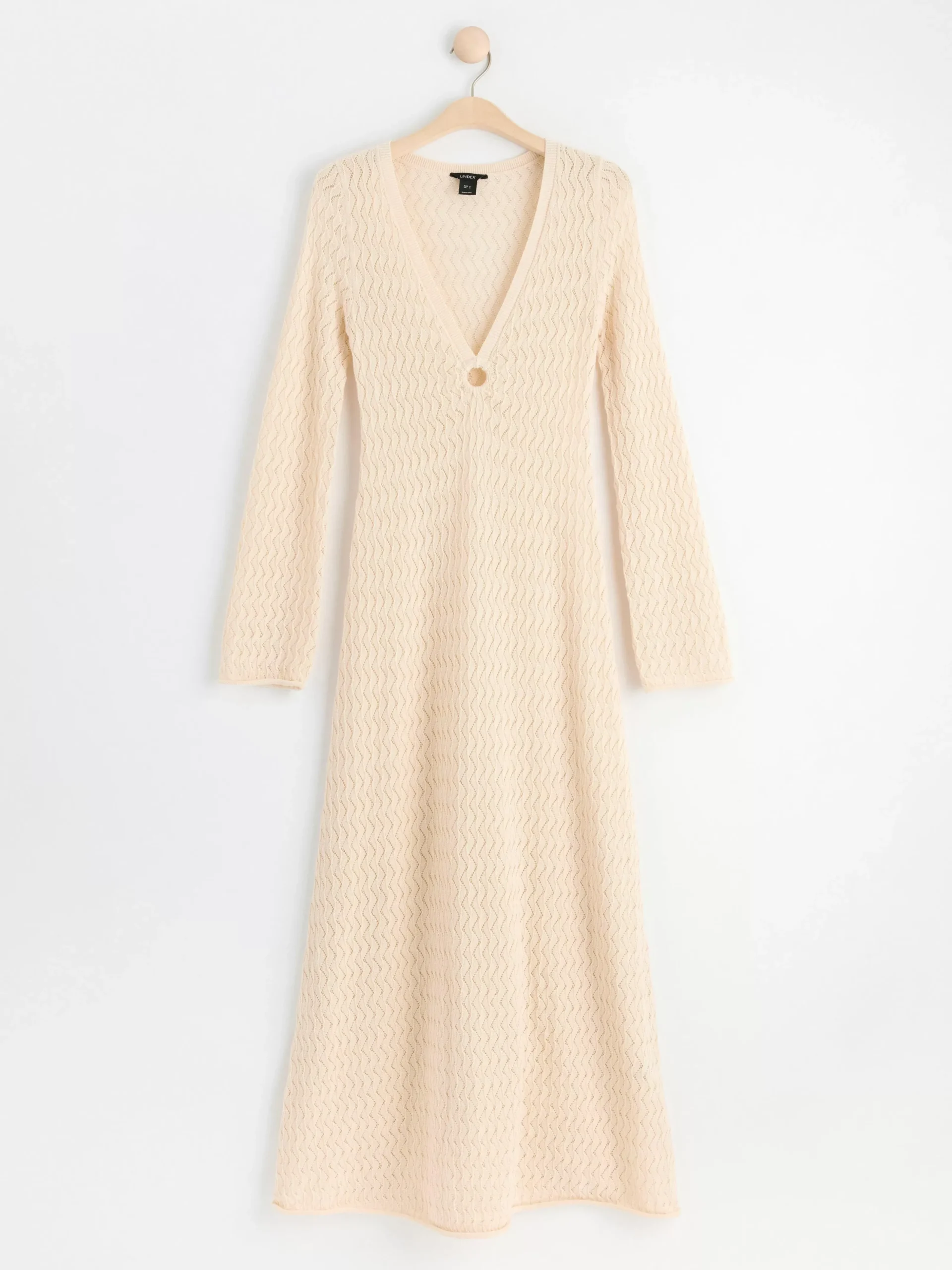Klänningar>Lindex Stickad Langarmad Klanning Light Beige