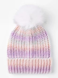 Accessoarer>Lindex Stickad Mossa Med Tofs Light Dusty Pink