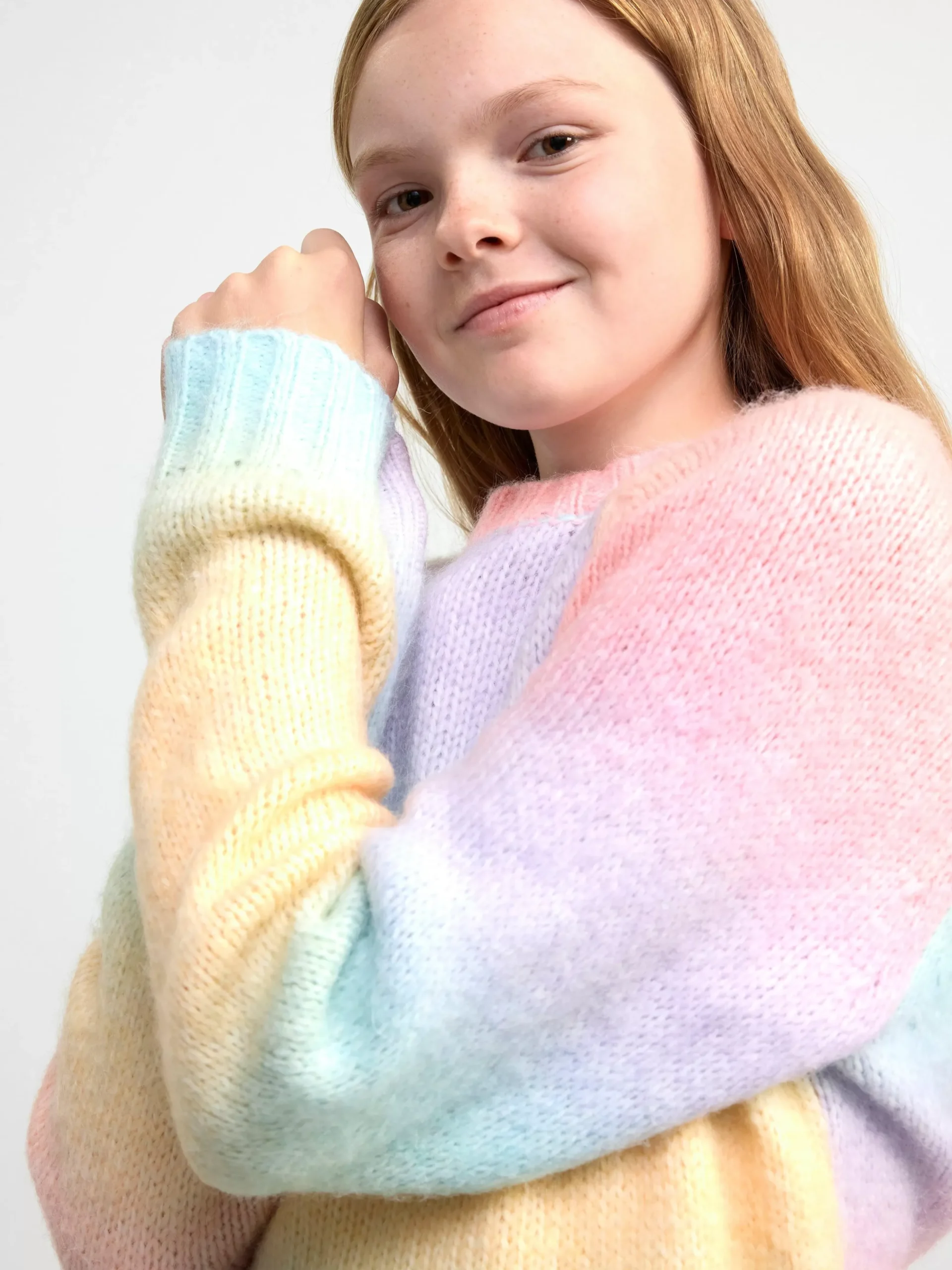 Tröjor & Cardigans>Lindex Stickad Regnbagstroja Yellow