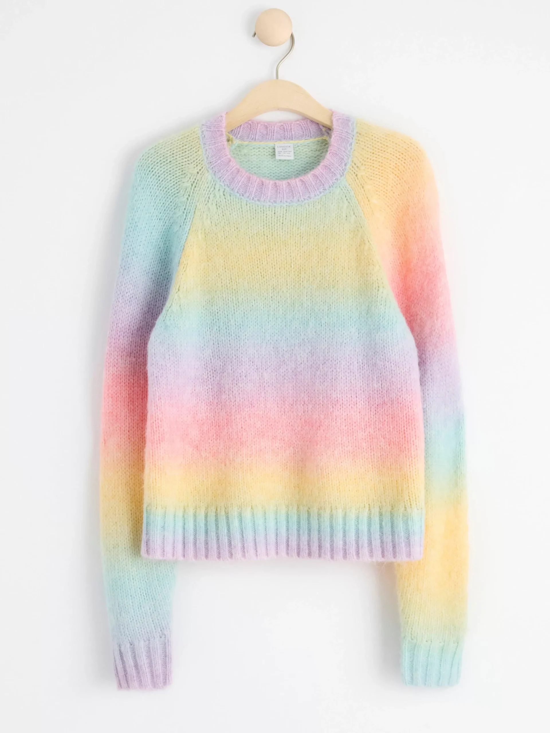 Tröjor & Cardigans>Lindex Stickad Regnbagstroja Yellow