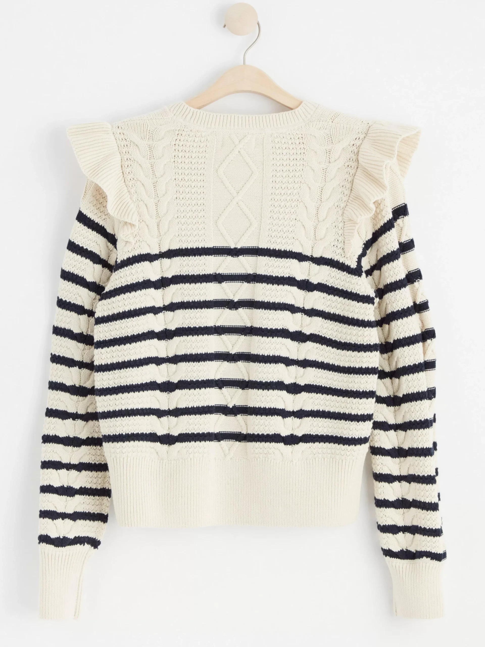Tröjor & Cardigans>Lindex Stickad Troja Light Dusty White