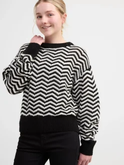 Tröjor & Cardigans>Lindex Stickad Troja Black