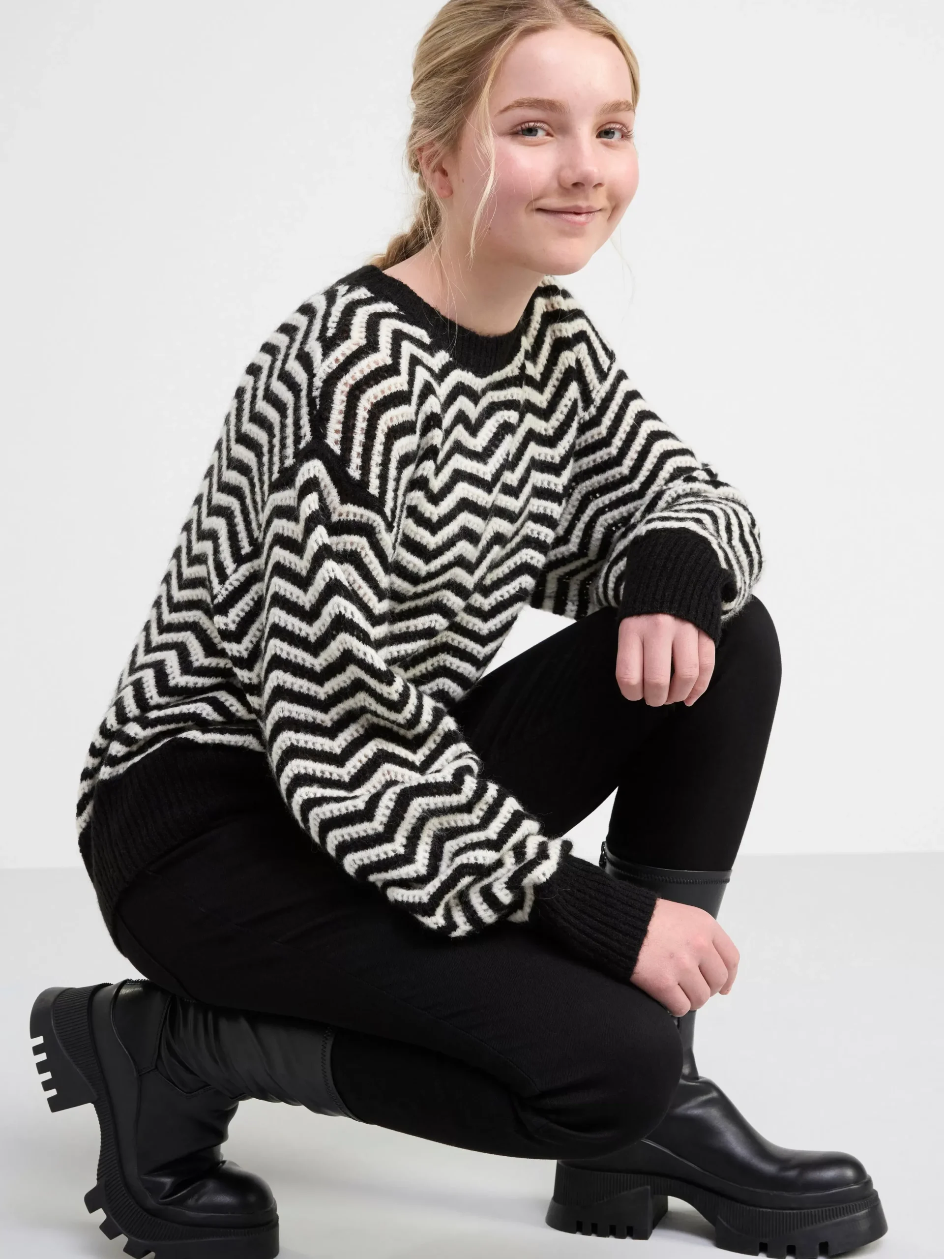 Tröjor & Cardigans>Lindex Stickad Troja Black