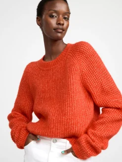 Tröjor & Cardigans>Lindex Stickad Troja Orange